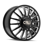 CALI OFF-ROAD SUMMIT DUALLY FRONT 9110 GLOSS BLACK/MILLED SPOKES 22X8.25 8-165.1 115MM 121.3MM